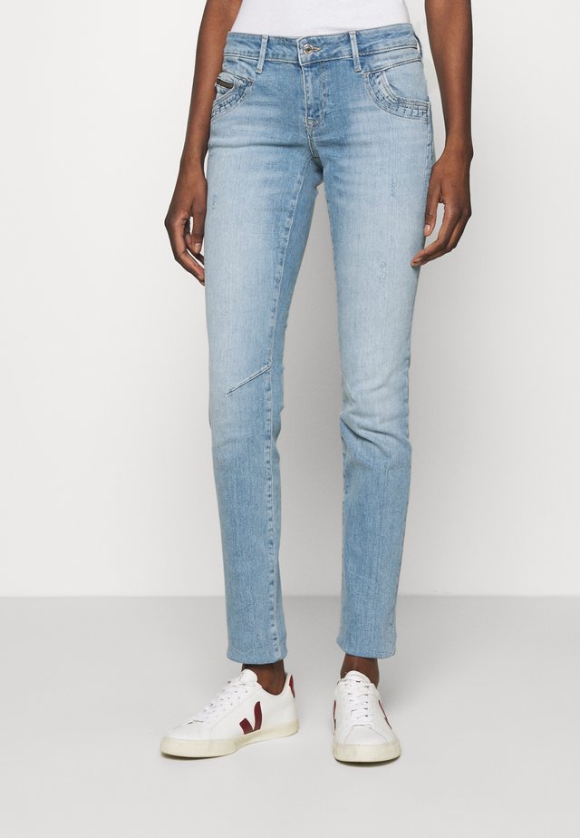 LINDY - Slim fit jeans - destroyed denim