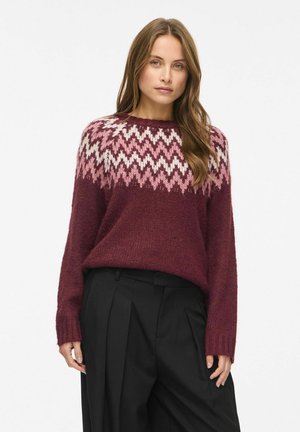VILA, KNITTED PULLOVER VITONI ROUND NECK - Pullover - port royale