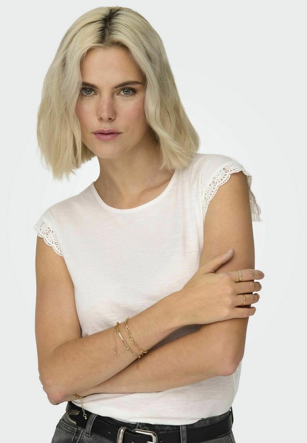 JDYSALVA LIFE - Print T-shirt - cloud dancer3