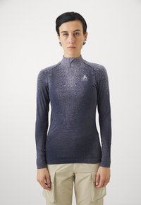 ODLO TURTLE NECK HALF ZIP PERFORMANCE WARM - Apakškrekls - gray ridge