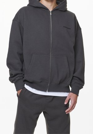 Felpa con zip - gunmetal