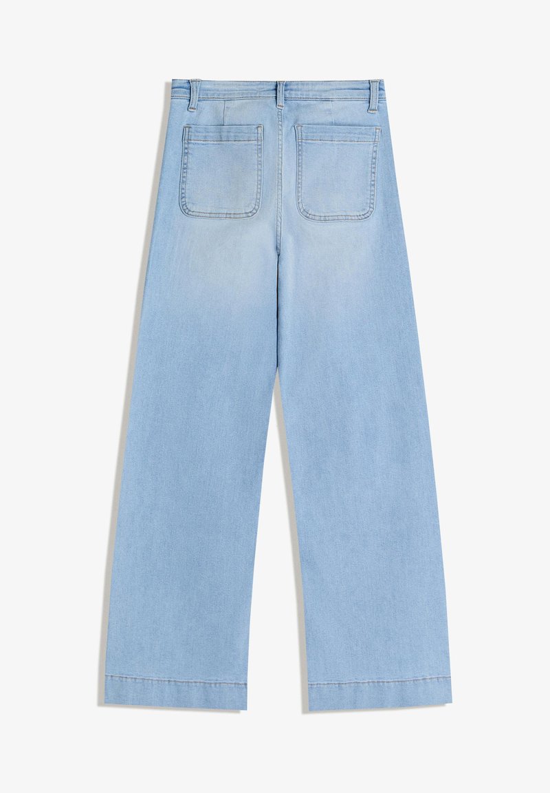 Short Taille Haute Bershka Rayures Bleues Et Blanches - Taille M - Poches