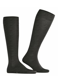 FALKE CLIMAWOOL - Kniestrümpfe - anthra. mel.