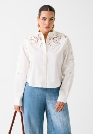 Guess, MARCIANO BESTICKTE HEMD - Chemisier - creme