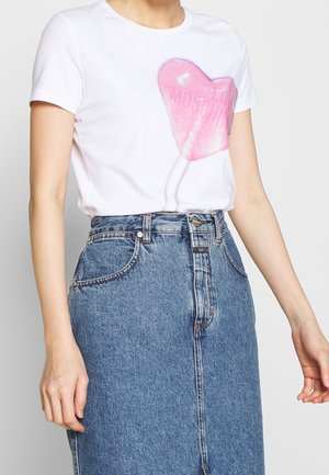 T-shirt med print - white
