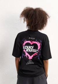 YOURTURN UNISEX - Print T-shirt - black