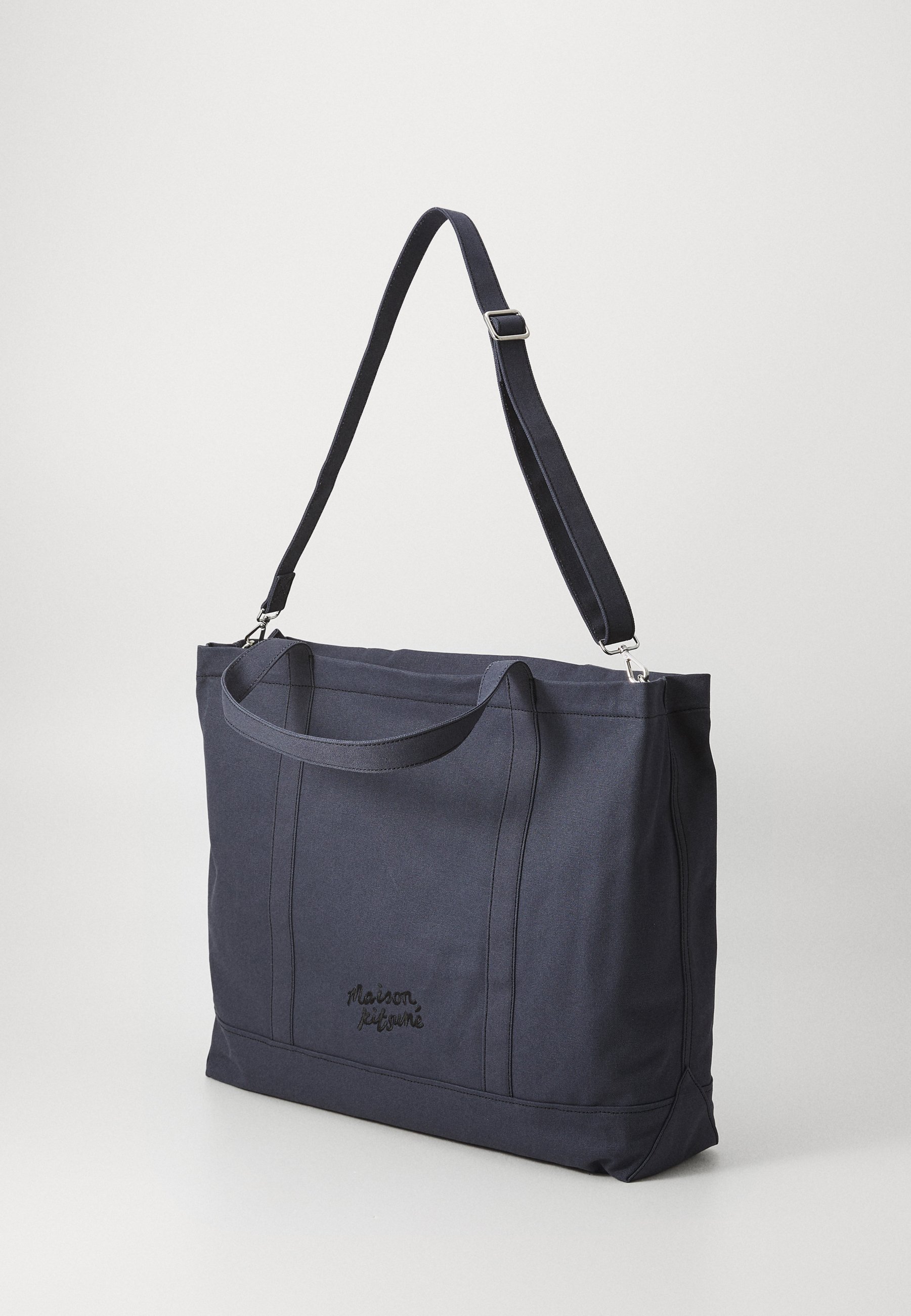 Maison Kitsuné FOX HEAD XL UNISEX - Tote bag - slate grey