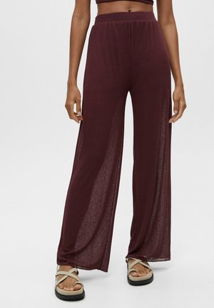 Kalhoty - mottled bordeaux