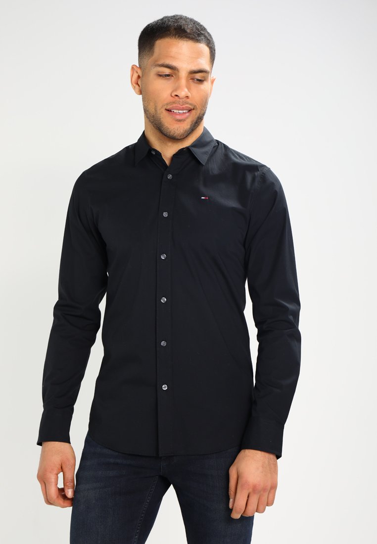 Tommy Jeans Original Stretch Hemd Black Schwarz Zalando De