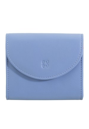 DUDU MINI IN VERA CON  ZIP CHIUSURA A BOTTONE  COMPATTO - Wallet - blu pastello