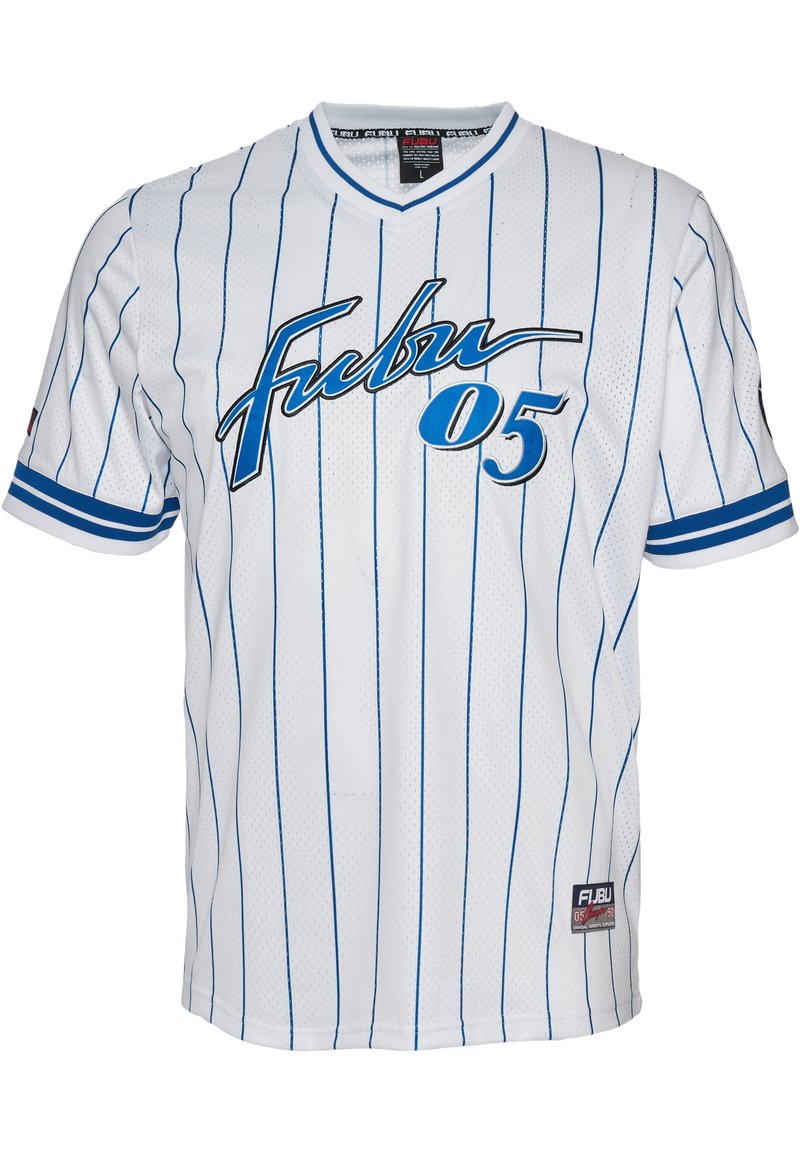 FUBU RETRO PINSTRIPE - T-shirt print - sand blue/blauw - Zalando.nl