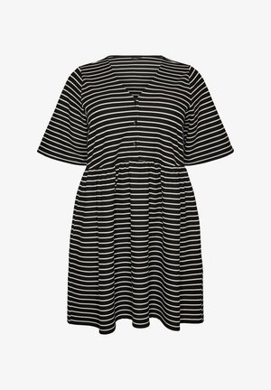 Zizzi, KLEID MIT GERIPPTER TEXTUR UND EMPIRE-LINIE - Blusenkleid - weiß