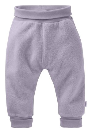 Weiche hellviolette Fleece-Babykleidung mit elastischem Bund und Bündchen, entworfen für Wärme und Komfort.