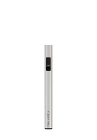 Metallic silver key organizer with a sleek, elongated design. Features a black sliding mechanism and a textured grip at the base.