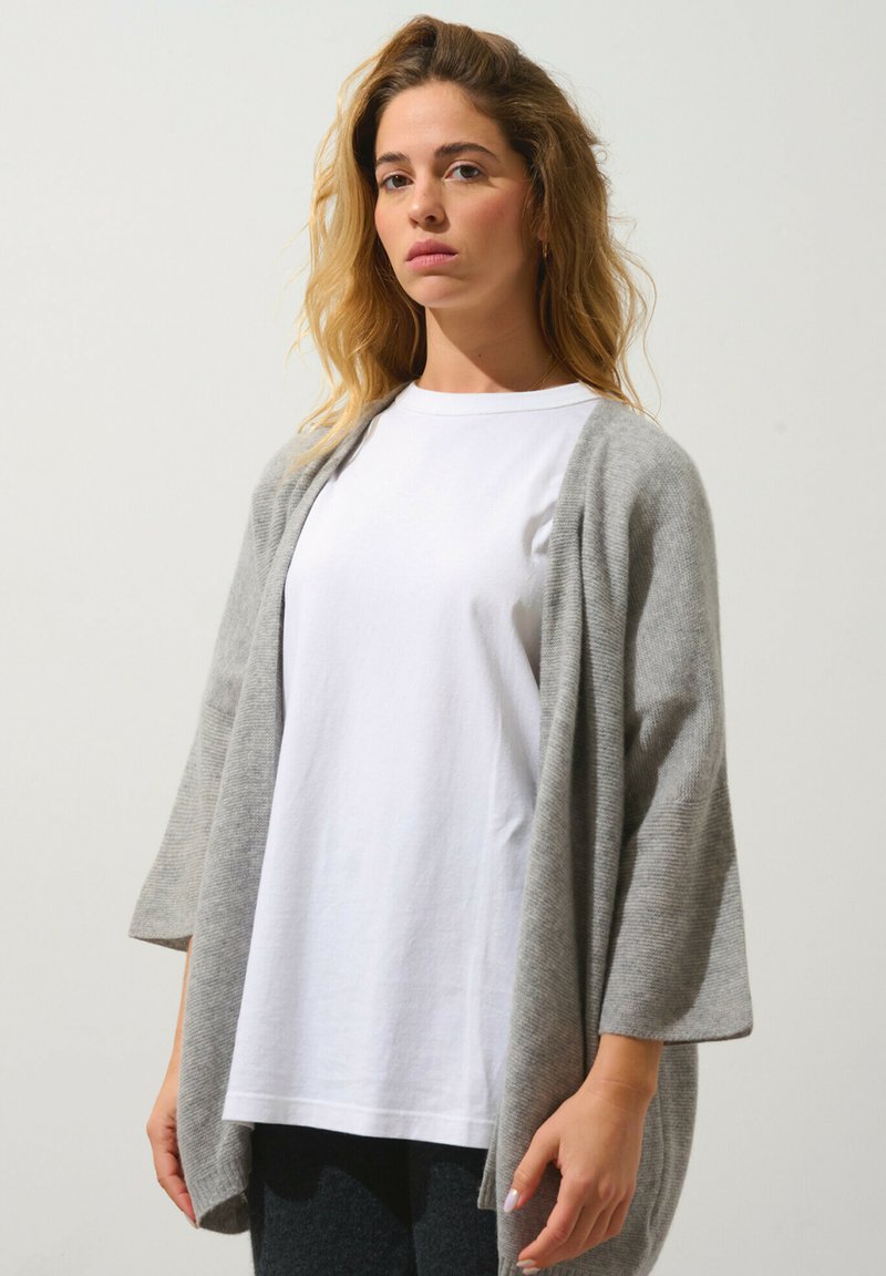 Authentic Cashmere MENDIP OPEN 3/4 SLEEVES - Vest - mottled cloud