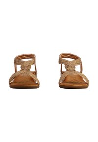 Divine Factory Sandalen met sleehak - champagne