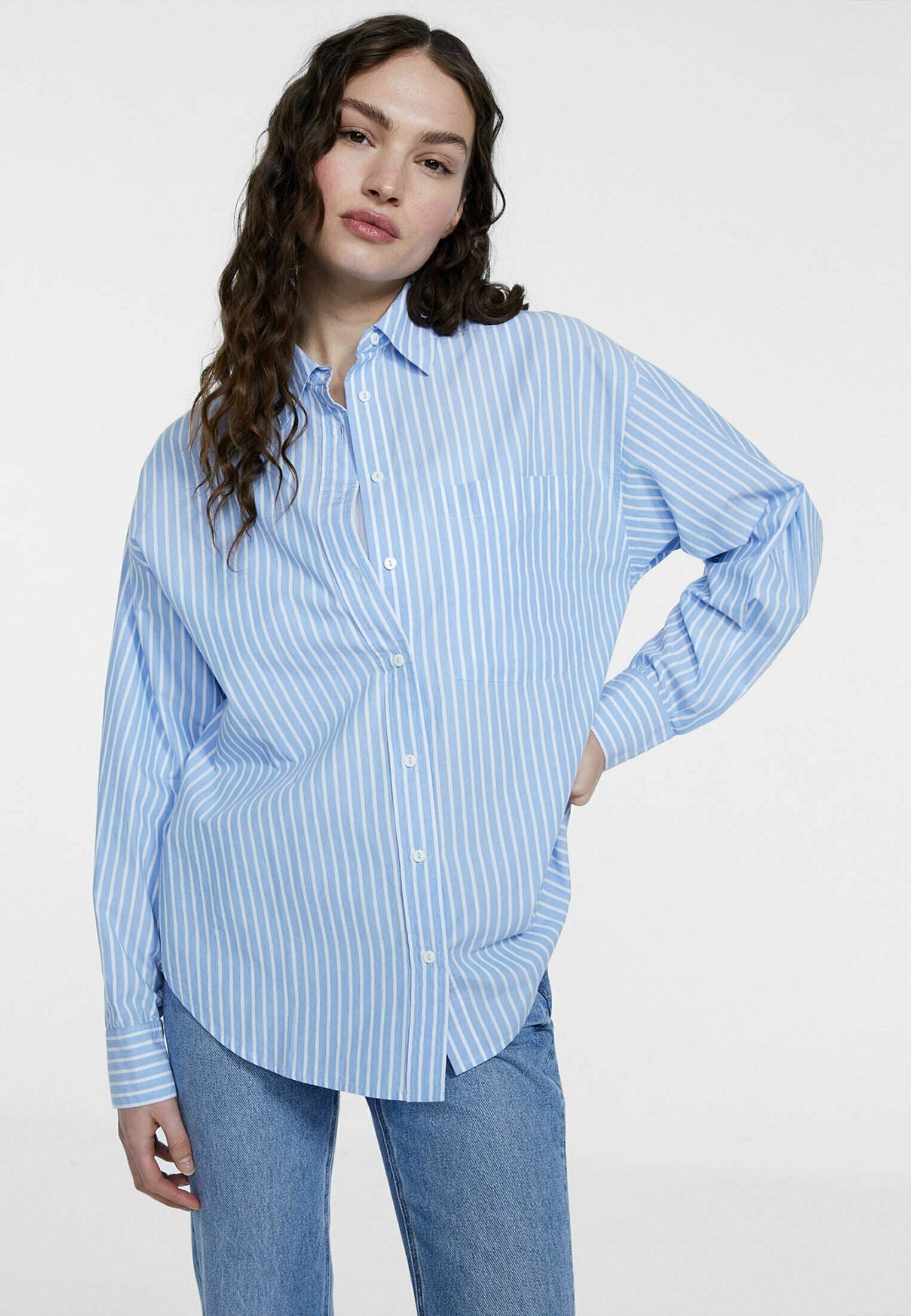 camicia oversize stradivarius Off 63%