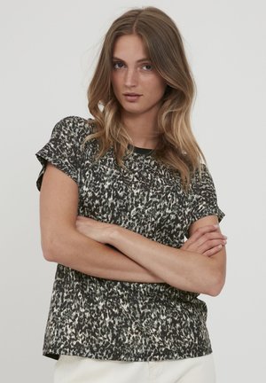 BYPANYA LEO TSHIRT 2 - T-shirt med print - seagrass mix