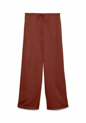 Vero Moda, VMROSIE MW WIDE PANT NOOS - Broek - burnt henna