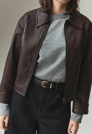Next, PREMIUM MADE IN ITALY MID WIDTH BELT . - Bælter - burgundy port