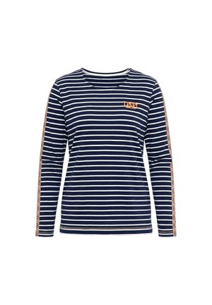LAURASØN, STRIPED LONG-SLEEVE CREW NECK SHIRT - Langærmet T-shirt - classic black