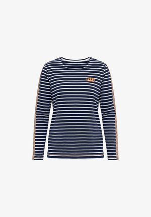 LAURASØN, STRIPED LONG-SLEEVE CREW NECK SHIRT - Camiseta de manga larga - classic black