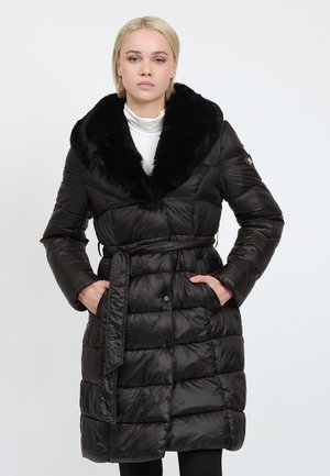 SHAWL COLLAR MIDI - Cappotto invernale - black