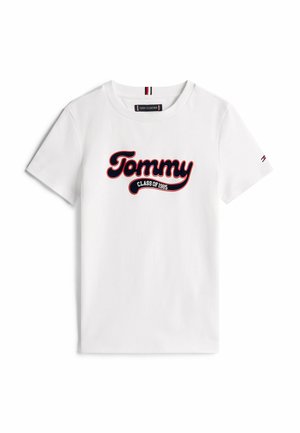 VARSITY INTERLOCK  LOGO - T-shirt imprimé - white