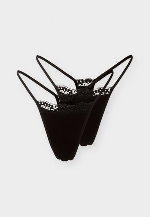 ONLVICKY THONG 2 PACK - Tango nohavičky - black