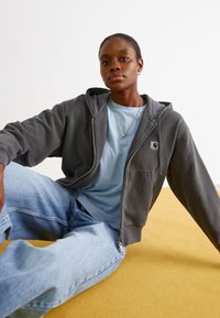 Carhartt WIP HOODED NELSON JACKET - Lukuga pusa - graphite