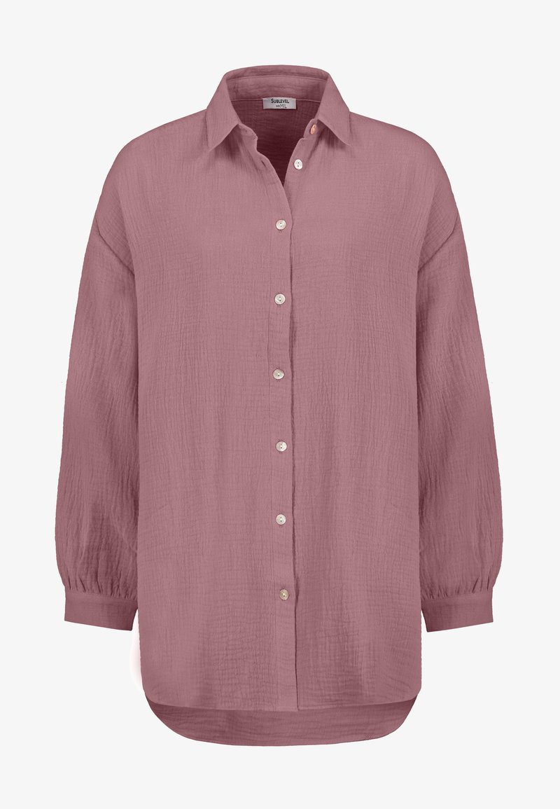 Sublevel LANGE - Button-down blouse - dark rose