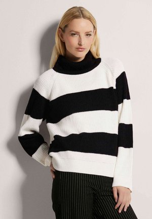 Strickpullover - black   wool white