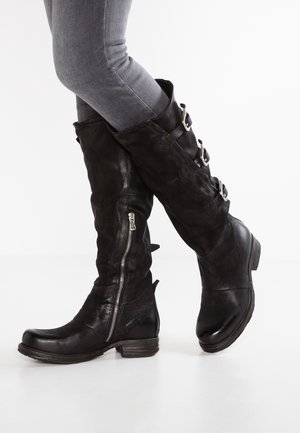 A.S.98 Bottes de cowboy / motard - black