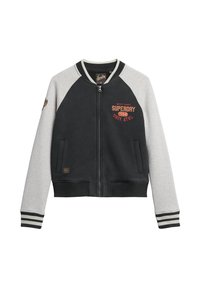 COLLEGE SCRIPT GRAPHIC - Sweater met rits - black