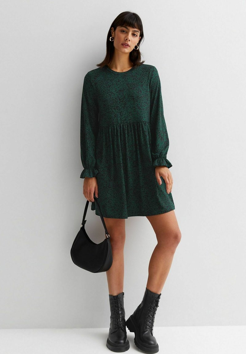 New Look Jerseyjurk groen gemêleerd