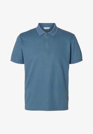 Selected, SLHFAVE ZIP - Pólóing - blue mirage