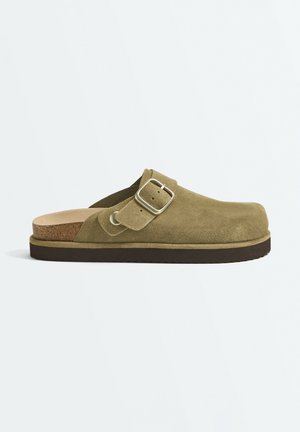 OYSHO, Mules - khaki