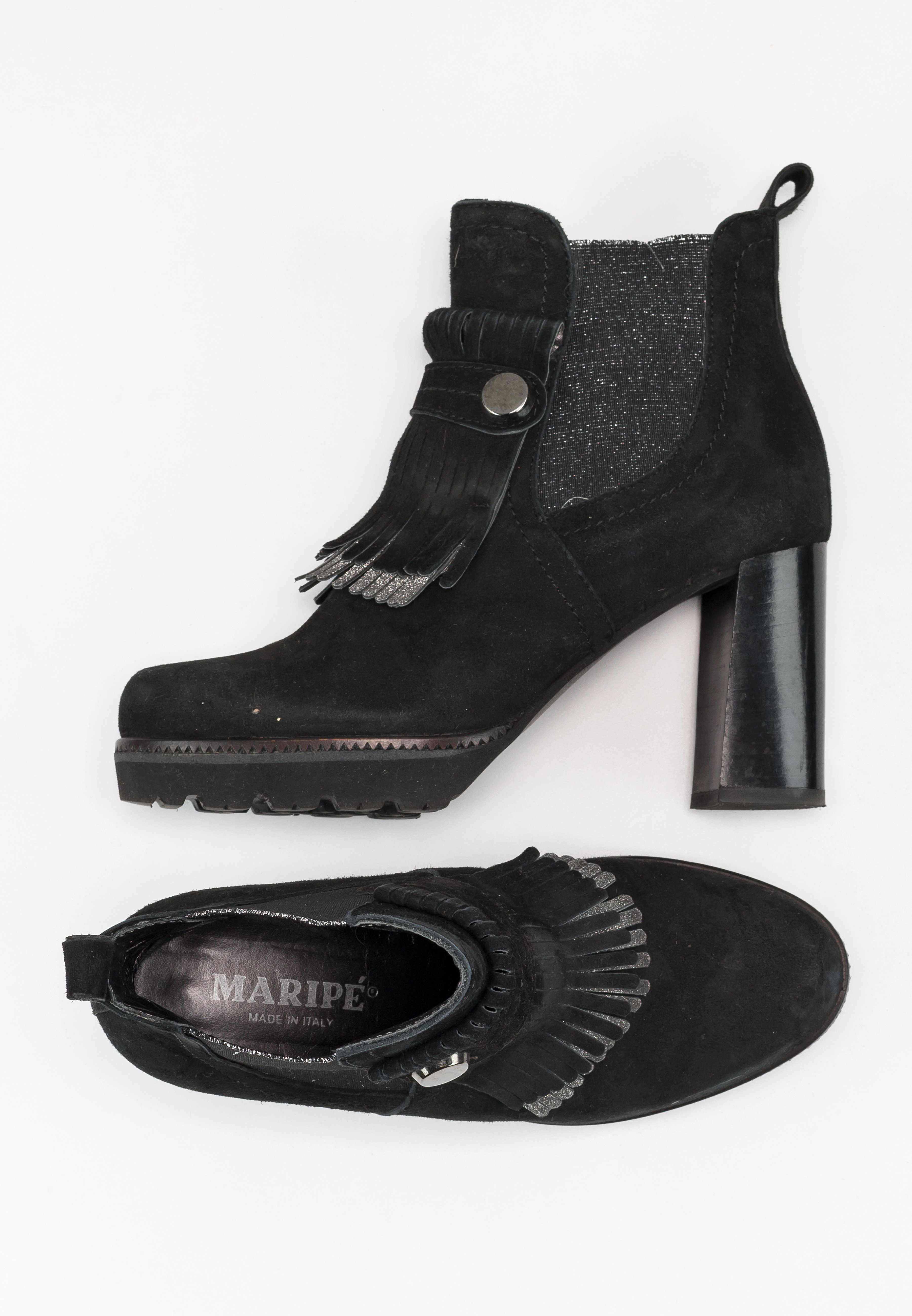 Maripé Enkellaarsjes met hoge hak - black/Zwart - Zalando.nl