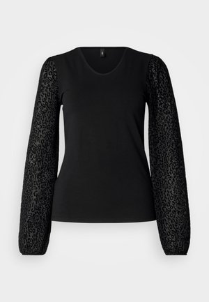 ONLY Tall ONLRONYA ANIMAL - Tops ar garām piedurknēm - black