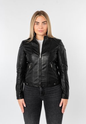 WAMMY - Veste en cuir - black