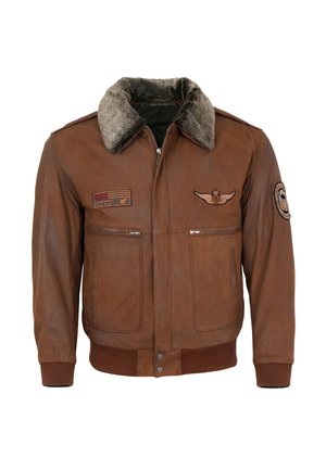 Lederjacke - whisky
