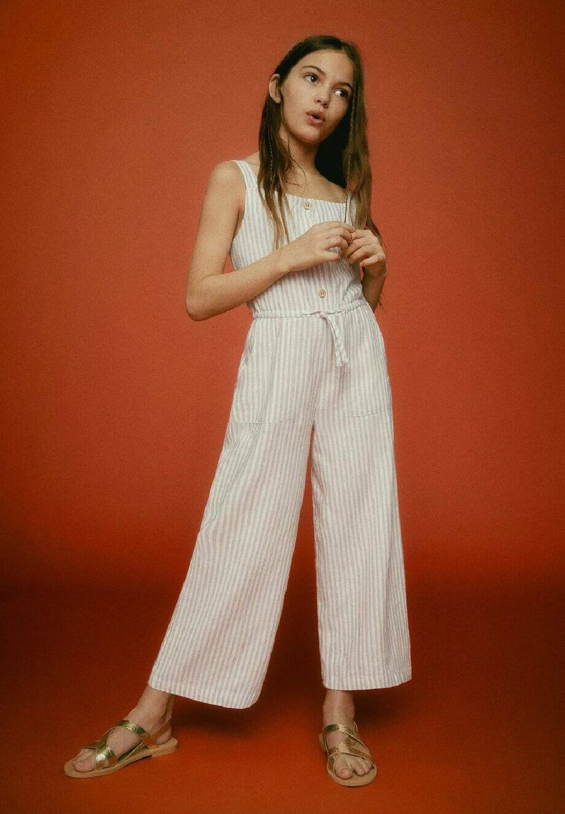 [PRE-ORDER] Kidsagogo Santina Jumpsuit, Lime Blossom Stripe