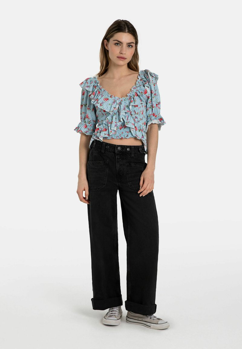 Free People Blouse blauw Free People Blouse blauw
