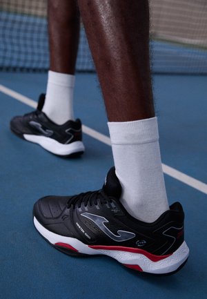 MASTER 1000 MEN - Zapatillas de tenis para tierra batida - black/red