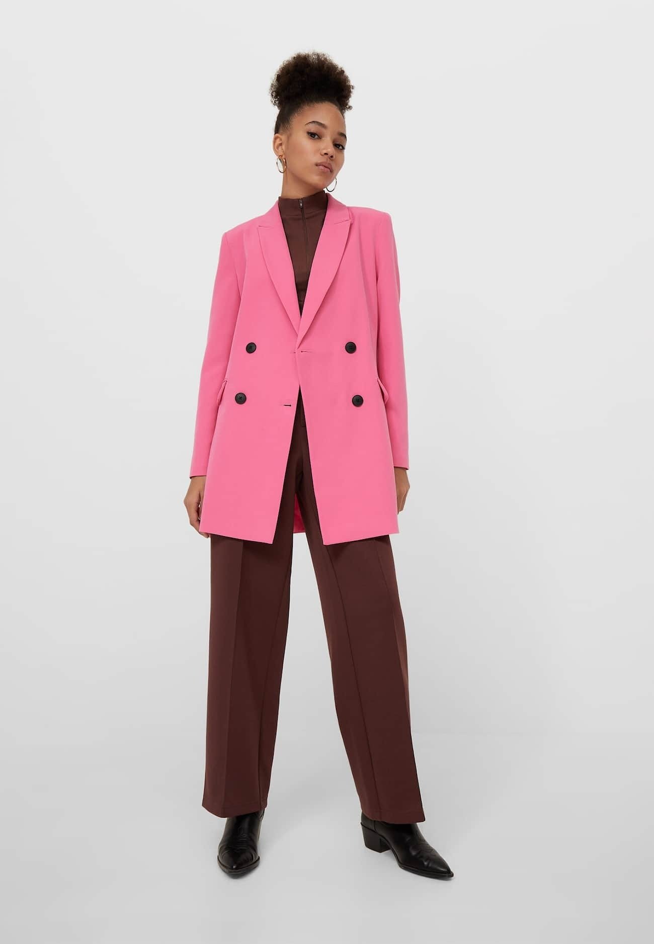 Stradivarius BLAZER DRESS - Cappotto corto - pink/fuxia - Zalando.it