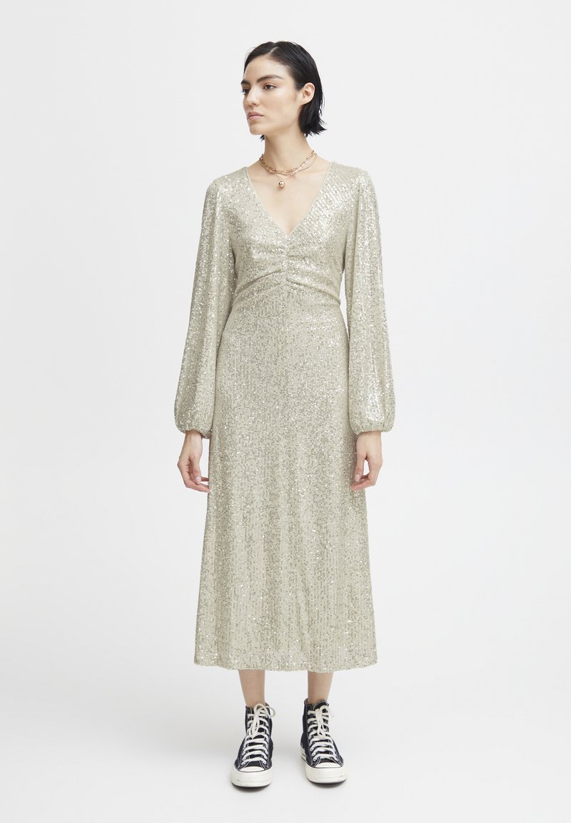 ICHI IHFAUCI - Cocktail dress / Party dress - frosted almond/mottled beige  - Zalando.ie