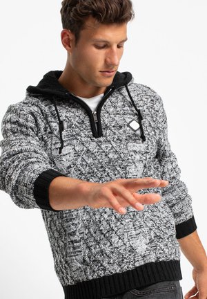 bonprix SLIM FIT - Kapuzenpullover - black