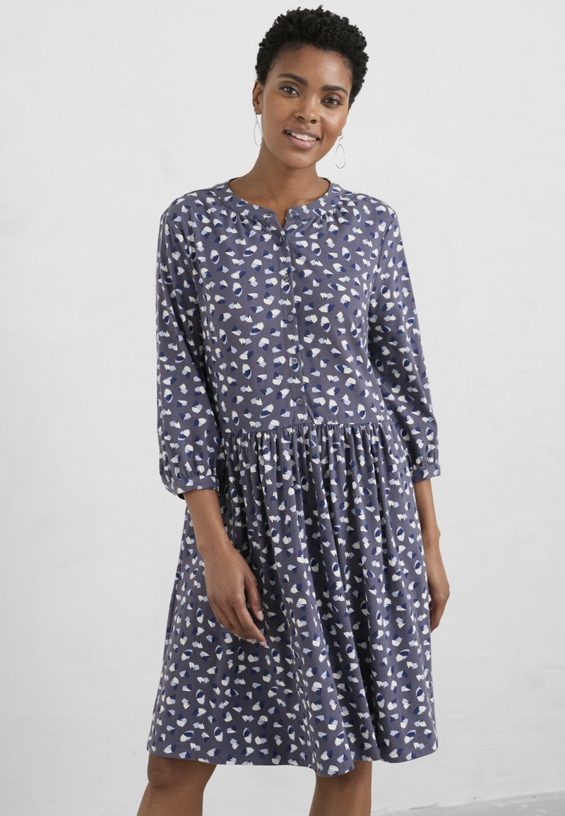 Seasalt Cornwall DOD Robe chemise petal scatter dusty plum/violet