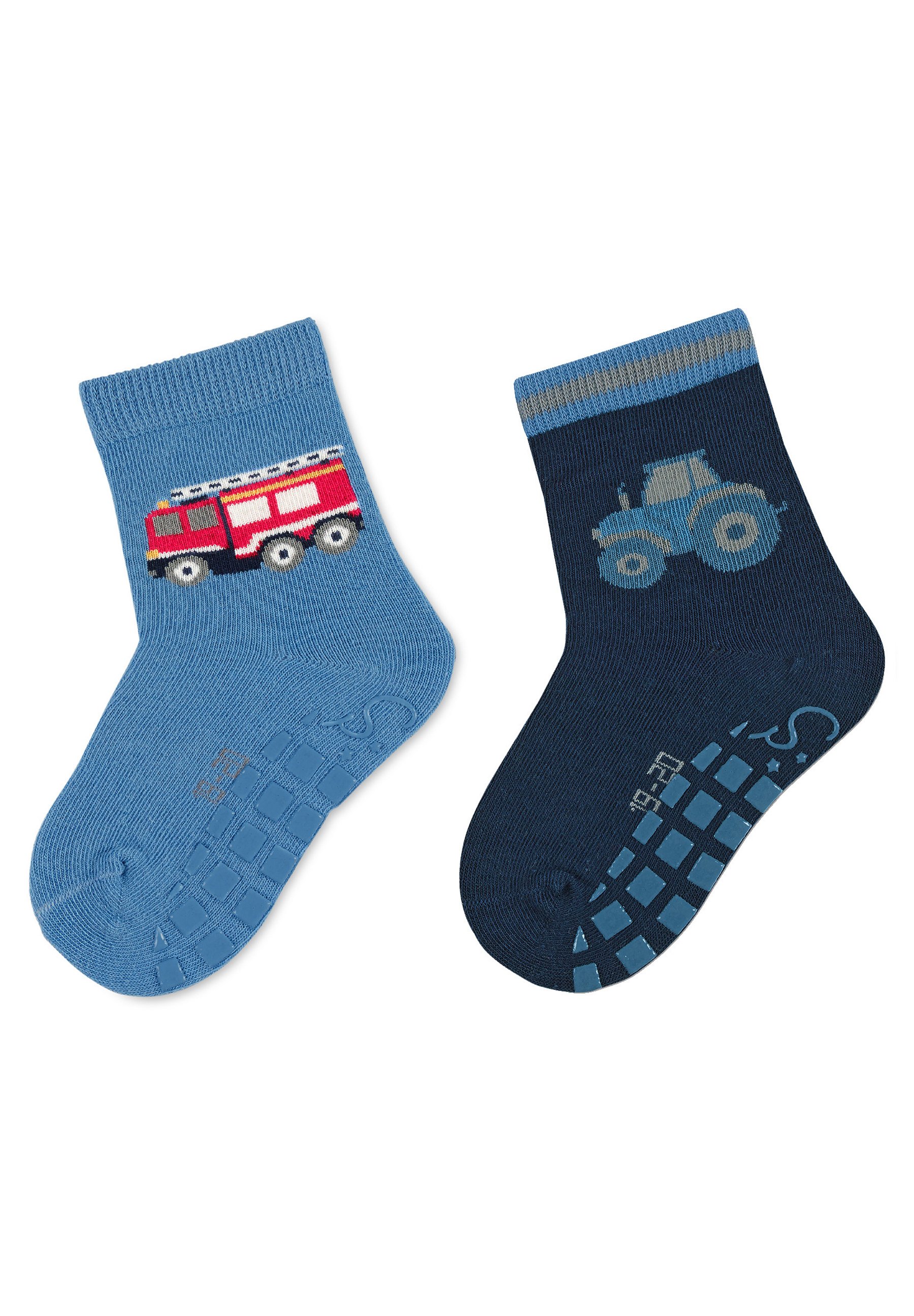 Sterntaler ABS-Krabbelsocken 2er Pack – Mit Anti-Rutsch-Noppen, Motiv Maus & Blüten, Für Babys