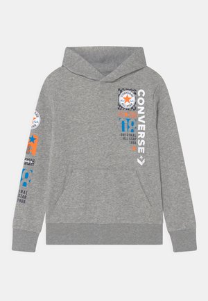 CHECK YOUR KICKS LOGO UNISEX - Mikina s kapucí - grey heather